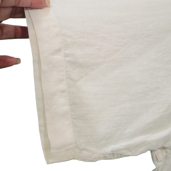 BUGATCHI Shaped Fit Short Sleeve Linen Button-Up Camp Shirt Size M - Picture 7 of 16